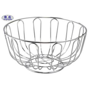 Welded Kitchen Wire Mesh Fruit Bowl Customized Shape FDA Certificated
