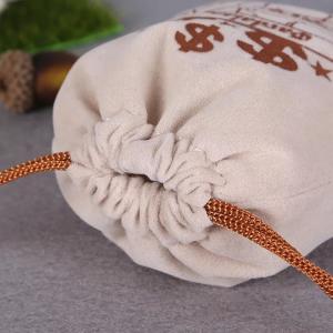 Customized Size Cotton Canvas Drawstring Bag With Heat Transfer Printing