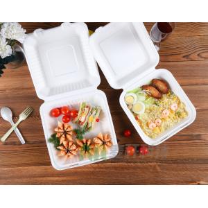 eco-friendly unbleached biodegradable food container bagasse tableware