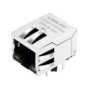 Cheap Halo HFJ11-S101-L21 Compatible LINK-PP LPJ0215GDNL 10 Base-T Tab Down Yellow/Green Led 1x1 Port PCB Jack RJ45 Modular Connector for sale