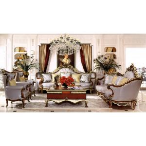 New Design Antique Sofa European Style Classic Genuine Fabric Sofa Sets