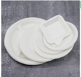 Sugarcane Pulp Wheat Straw Dinnerware Set Food Biodegradable Takeaway Packaging