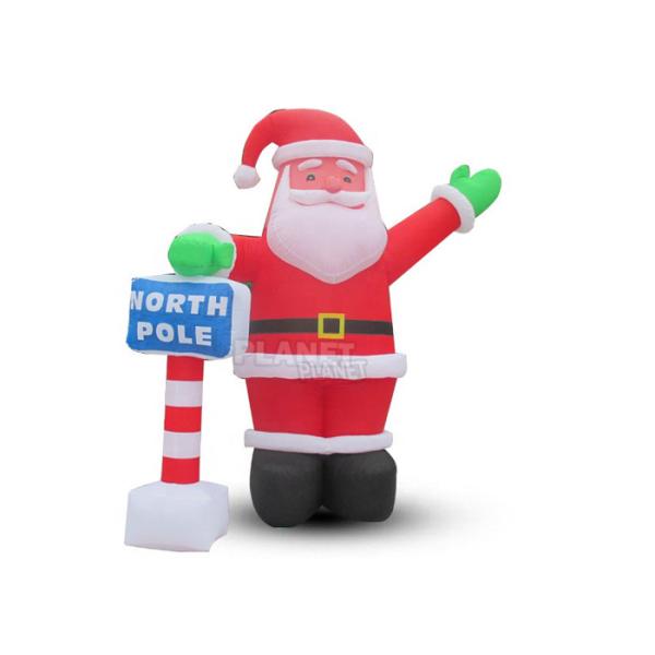 Quality Custom Outdoor Christmas Decoration LED Lights Inflatable Santa Claus For Home Backyard wholesale