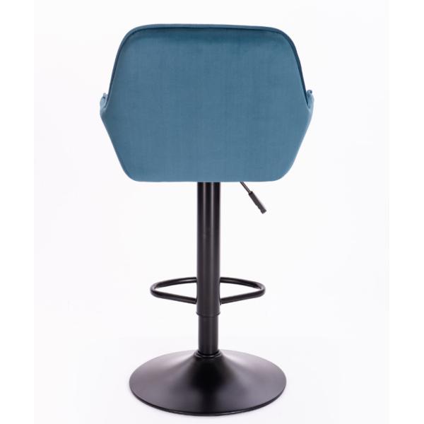 Kitchen Navy Blue Fabric Bar Stools Height Adjustable Counter Bar Pub