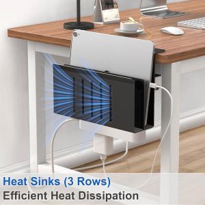 Functional Design Desk Side Storage With Extra Space For Power Strips Lacquer