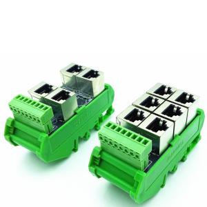 China RJ45 Female Jack 8P8C 6 Port Hub to 8 Pin Screw Terminal Block Adapter for Servo Application on sale China RJ45 Female Jack 8P8C 6 Port Hub to 8 Pin Screw Terminal Block Adapter for Servo Application on sale