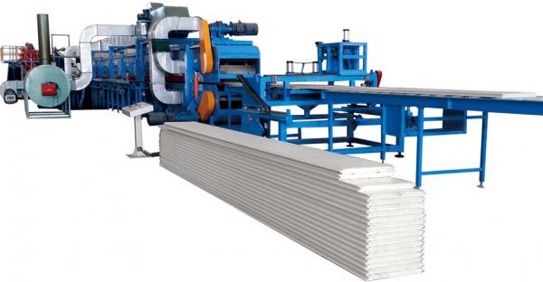 Quality 0.3-0.8mm 3- 6m/min Speed PU Sandwich Panel Production Line With Auto Stacker wholesale