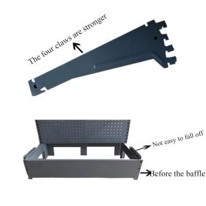 Factory Custom Size Color logo layer light duty shelves for supermarket yellow