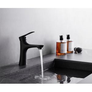 AG4107H Basin Mixer Faucet , 174.9mm Matte Black Basin Mixer Tap