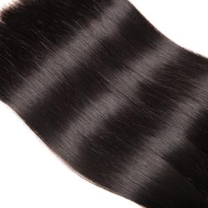 Unprocessed 3 Bundles Virgin Hair Human Bundles Natural Color With Closure