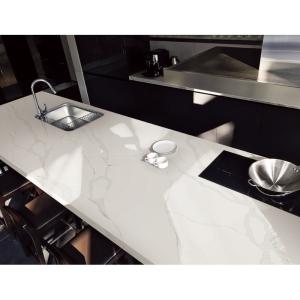 126''X63'' Quartz Overlay Countertops 30mm White Quartz Countertops