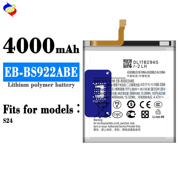 4000mAh Li-Polymer Battery EB-BS922ABE for Samsung Galaxy SS24 SM-S921B Rechargeable