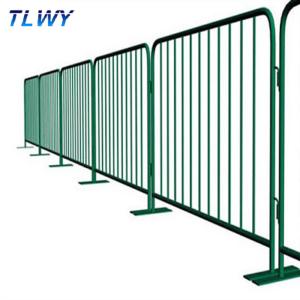 Blue Portable Crowd Control Barriers Fence With Flat Feet
