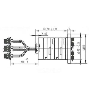 6 Channels Coaxial Radio Frequency Rotary Joint With DC-3GHz And SMA-f