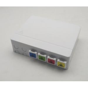 4 Core Indoor Fiber Optic Termination Box Faceplate With Shutter SC/APC Adapter