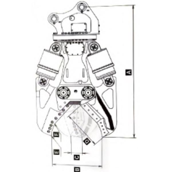 12T-40T Excavator Demolition Shear Cutting Steel Structures Crushing Demolition