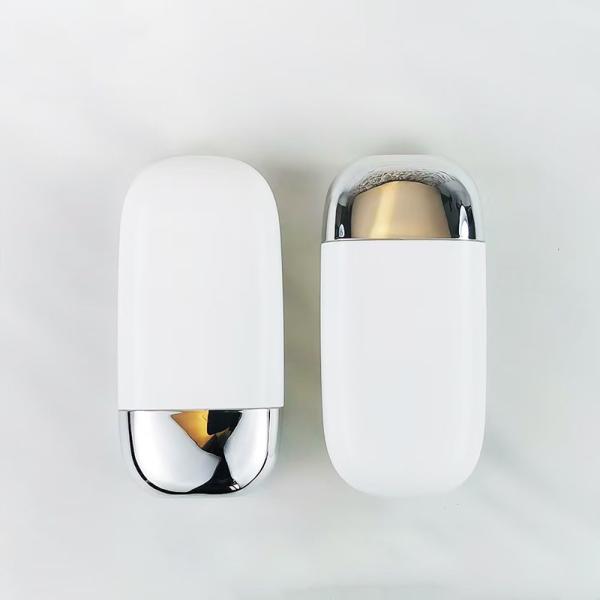 Wholesale Plastic PP Sunscreen Cream Bottle with Silver Double Shell Cap in 30g