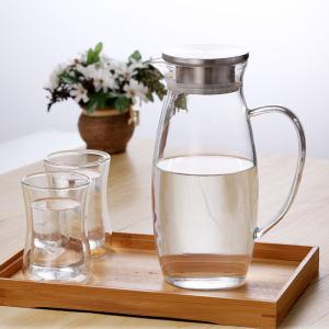 BPA Free Glass Water Pitcher For Juice / Beverage / Cold Water Hand Blown Craft