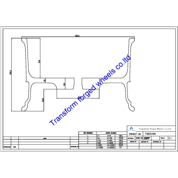 TD221401 22 inch deep dish forged monoblock wheels blanks or forging off-road