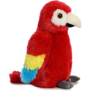 Polyester Fiber Stuffing Bright Red Macaw Plush Toy