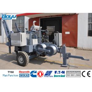 Cheap 6 Tons Transmission Line Stringing Equipment 7 Groove Hydraulic Puller Cummins Engine Rexroth Pump for sale