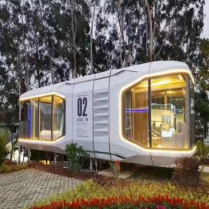 Customized Color Prefab Green Space Capsule House with Broken Bridge Aluminum