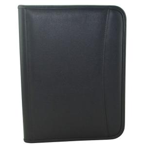 A4 Zippered Leather Business Portfolio Multifunctional Waterproof With Power