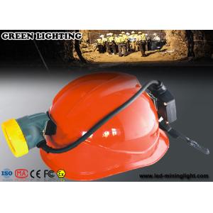 Cheap Rechargeable IP68 Waterproof Coal Miners Headlamp , 10000 Lux CREE LED Mining Cap Lamp for sale