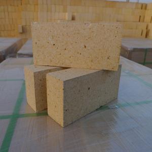 Customized Size Heat Resistant Bricks , High Alumina Fire Bricks Natural Yellow