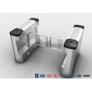 Brushed Swing Pedestrian Barrier Gate 550mm Passage Width Steel Swing Material