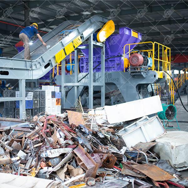 Quality Xrido Double Shaft Scrap Metal Recycling Shredder 1-10cm Output wholesale