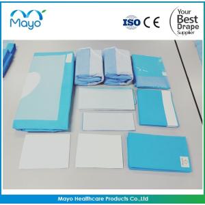 China 30GSM 50GSM Hip Drape Pack Sterile Fenestrated Drape Operation Use on sale