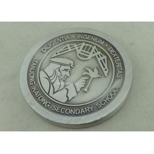 Cheap Custom Personalized Coins With Double Tones Plating , Souvenir Velvet Box Coin for sale
