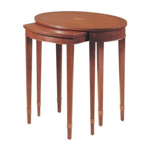 Solid Wood Nesting Side Coffee Table Irregularity Top Rustic Nesting Tables