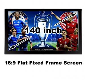 Cheap Hot Selling 140Inch Flat Fixed Frame Wall Mount Projection Screen 16:9 For Cinema Room for sale