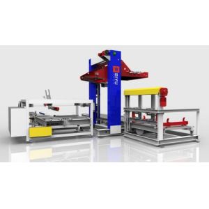 PLC Touchscreen Bottle Packaging Machine Single Channel Gantry Palletizer