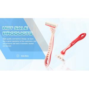 Pivoting Head Triple Blade Disposable Razor , Men'S Triple Blades Razors