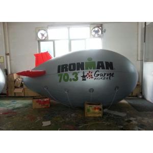 Silver Color Inflatable Advertising Products Blimp / Air Plane Balloon
