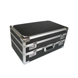 China Double Opened Aluminum Hard Case With Black Diamond Panel on sale