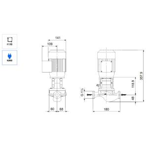 Grundfos TP 25-90/2 Single-stage pipeline pump Commercial air conditioning