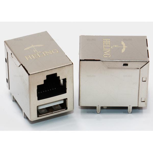 2 x 1 Tab Up Shielded USB HDMI Ethernet Connector RJ45 For Network Information