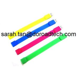 Customized 100% Real Capacity Silicone Bracelet USB Flash Drives