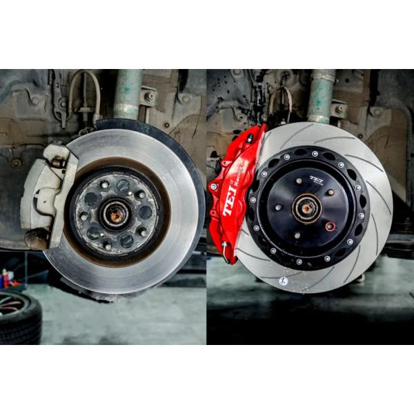 TEI Racing BBK For Toyota Camry Installed Big Brake Kits 4 Piston Calipers P40NS