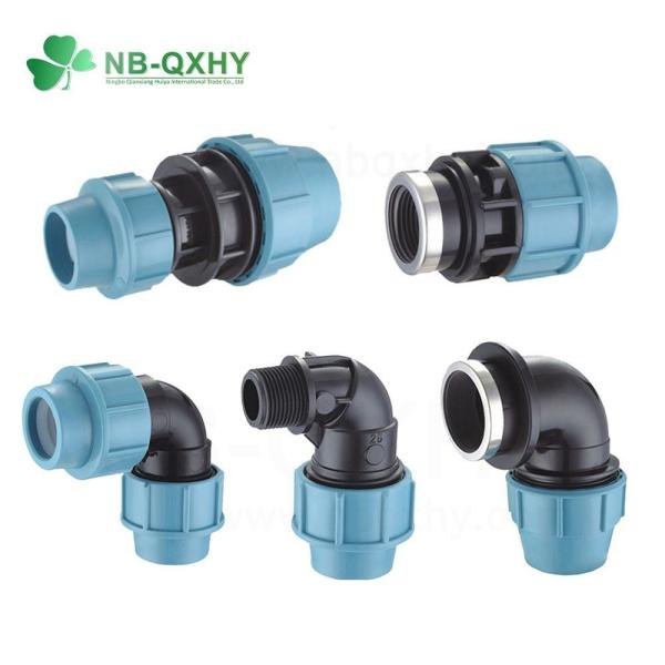 Quality Customization Blue Water PP/Polypropylene Elbow Compression Tube Fitting for Irrigation wholesale