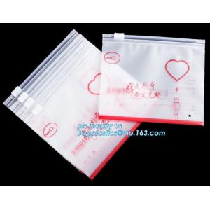 LDPE PP PVC FOIL plastic slider zip k clothing packaging bag with zipper, PE