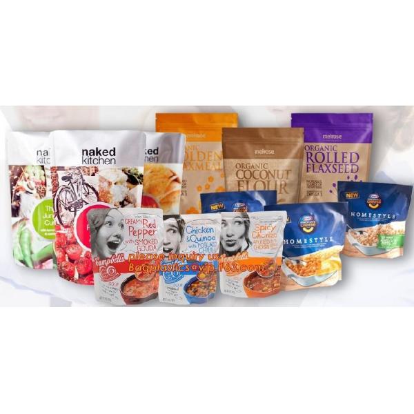 Quality Hot stand up zipper oven microwave cooking bags /retort pouch/microwave bag for liquid organic soup packaging,sugar/snac wholesale