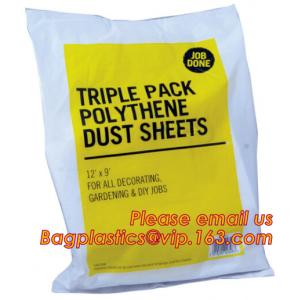 4M X 5M protective plastic drop cloth, disposable plastic paint protective drop