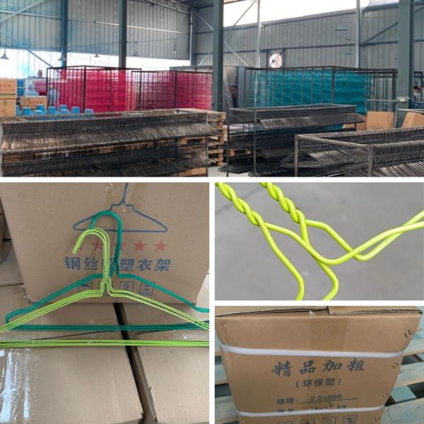 Steel Thin Wire Hangers , Electrostatic Spraying Wet Clothes Drying Hanger