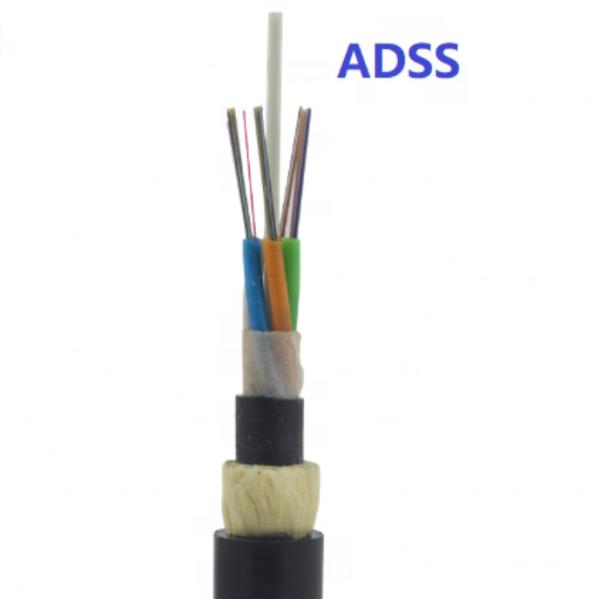 Quality Aerial Outdoor 48 Cores Singlemode G652 ADSS Fiber Optic Cable With Aramid Yarn wholesale