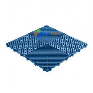 Red PP Interlocking Floor Tile 400*400mm For Use In Garages Workshop